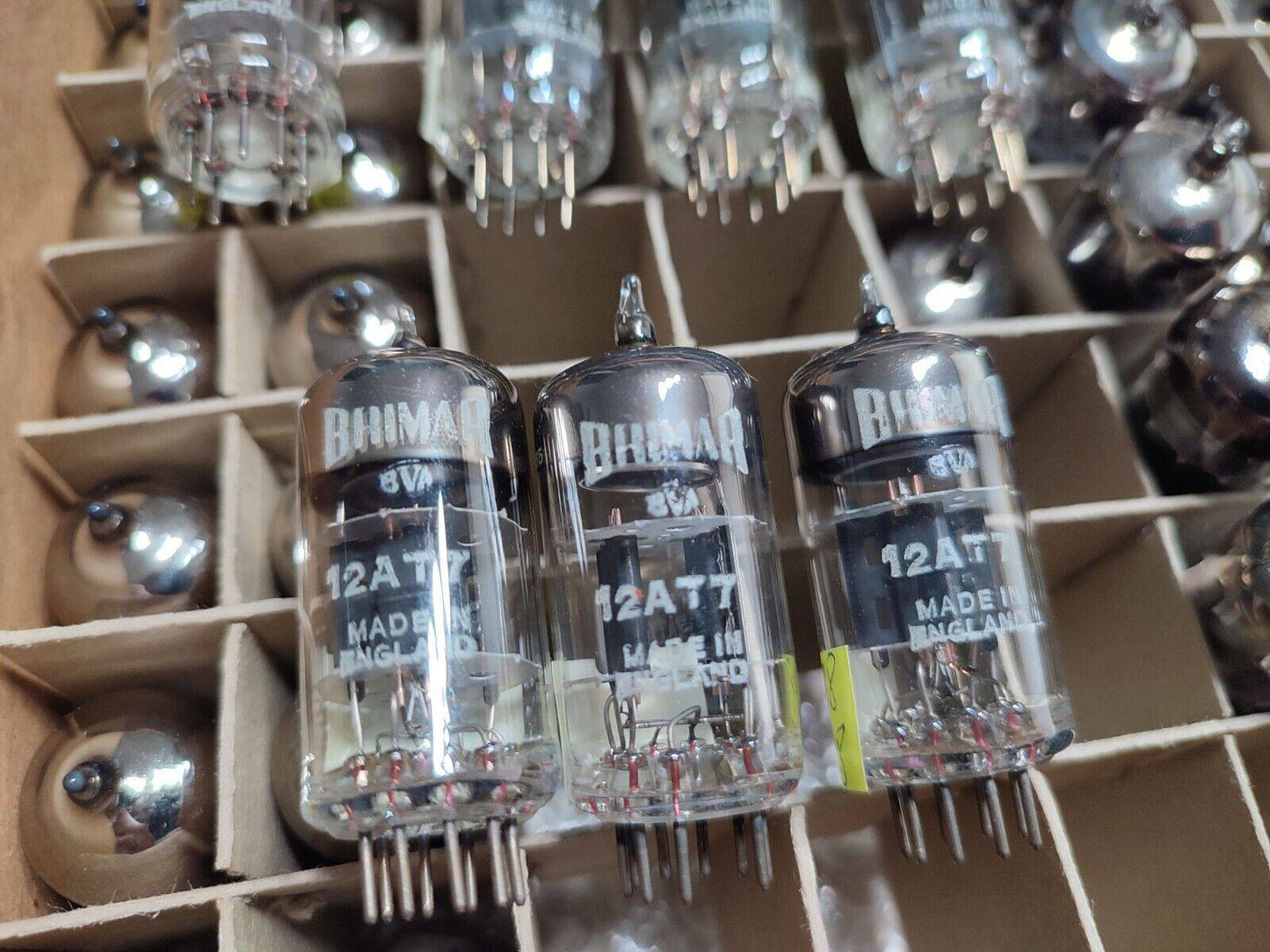 1 Pcs ECC81 12AT7 NOS O Triode Getter Black Plates Brimar Holland