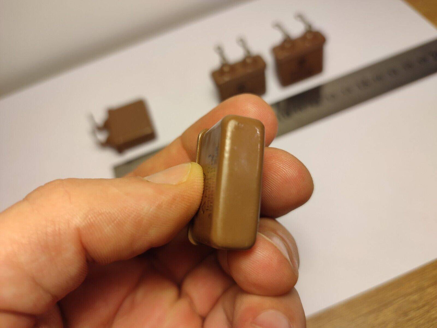 4x 1 uF 10% 300 V RUSSIAN PAPER IN OIL (PIO) AUDIO CAPACITOR MBGO-1 МБГО-1