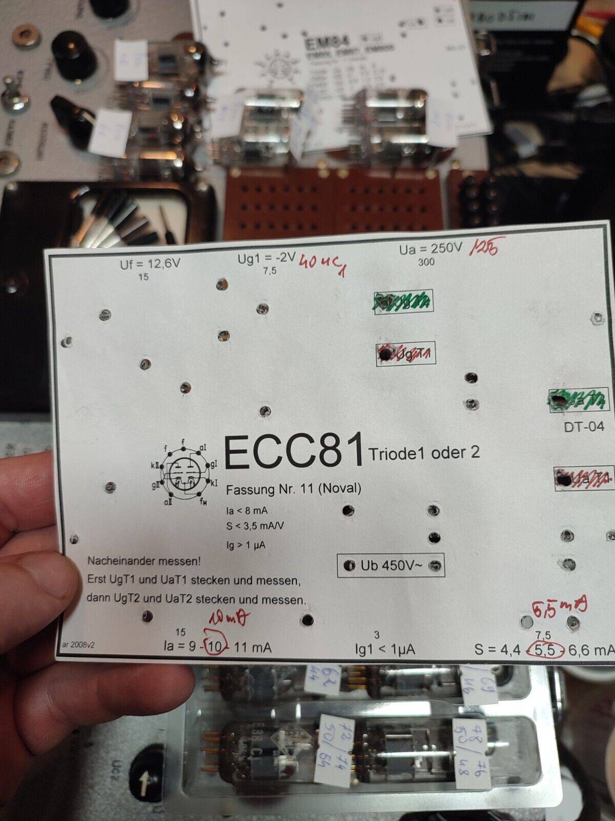 Pair ECC81 TELEFUNKEN ( 12AT7 6201 E81CC ) 30° Degree O-Getter NOS / NEW tubes