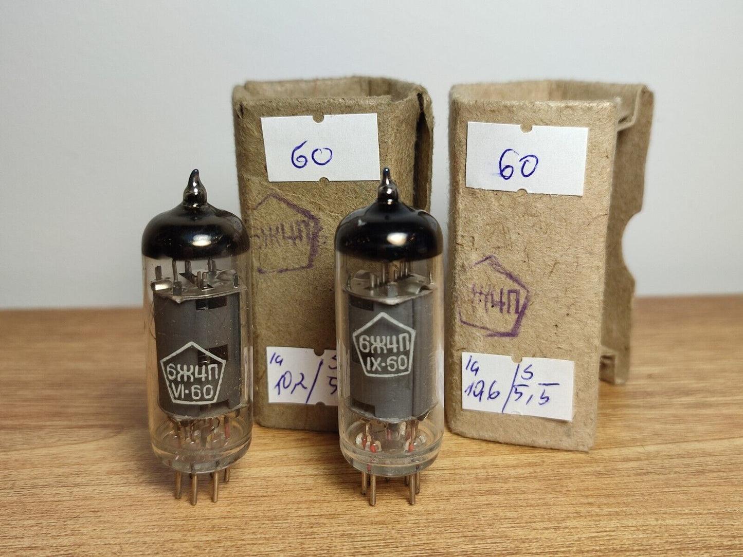 Pair 6J4P = 6Ж4П/6ZH4P 6Z4P 6AU6 EF94 754 Pentode Soviet Tube 1960's NOS NIB