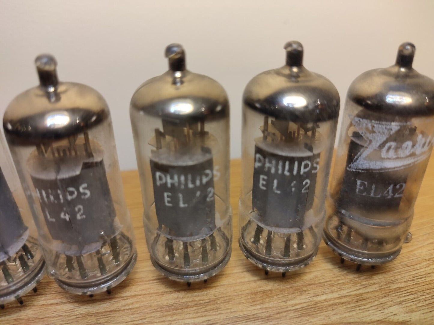 USED EL42 tubes  PHILIPS & ZAERIX 6 PCS LOT