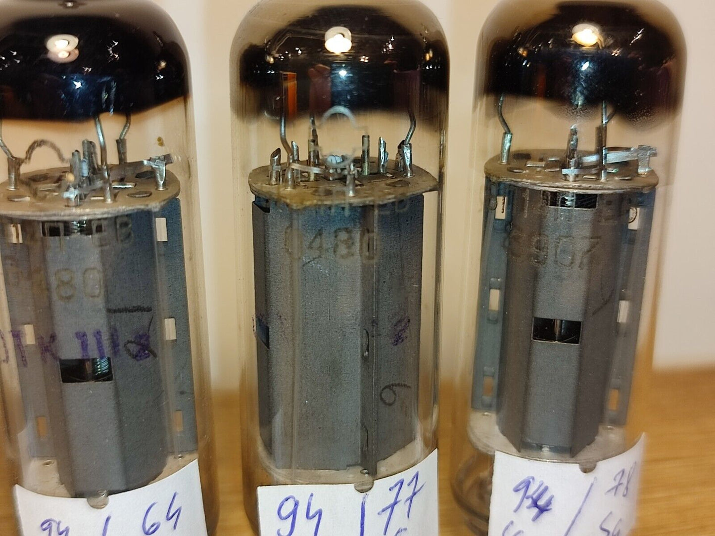 6P14P-EV = EL84 6BQ5 Tubes NNOS Matched Quad Soviet Valves Different dates