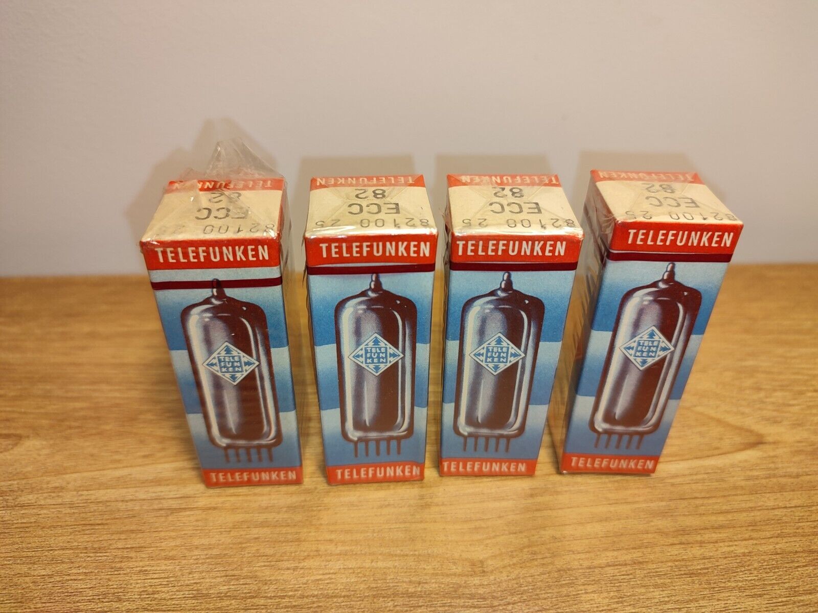 1 Pair Telefunken ECC82 tube SEALED same date NOS original packaging tube