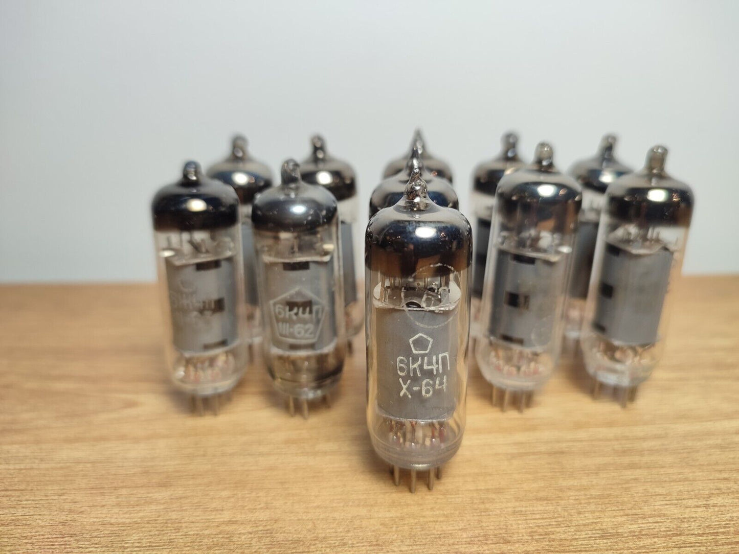 11pcs 6K4P (6BA6, EF93, 5376, 6К4П) HF PENTODE TUBES / NEW 60's  NOS