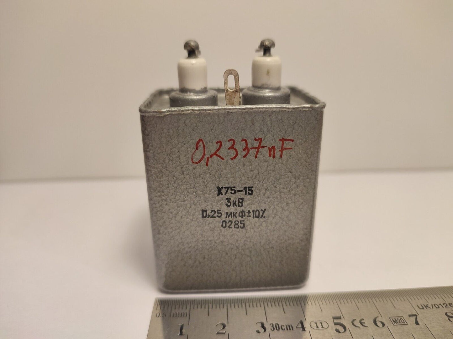 1X Capacitor PKGT-P 0.25uF 3k 3000 V RUSSIAN PAPER IN OIL PIO AUDIO CAPACITOR