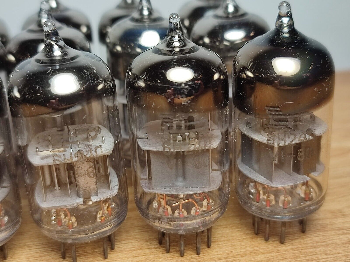 6N24P ( 6Н24П 6FC7 ECC89) Soviet DOUBLE TRIODE tubes NOS lot 15 pcs 1980's