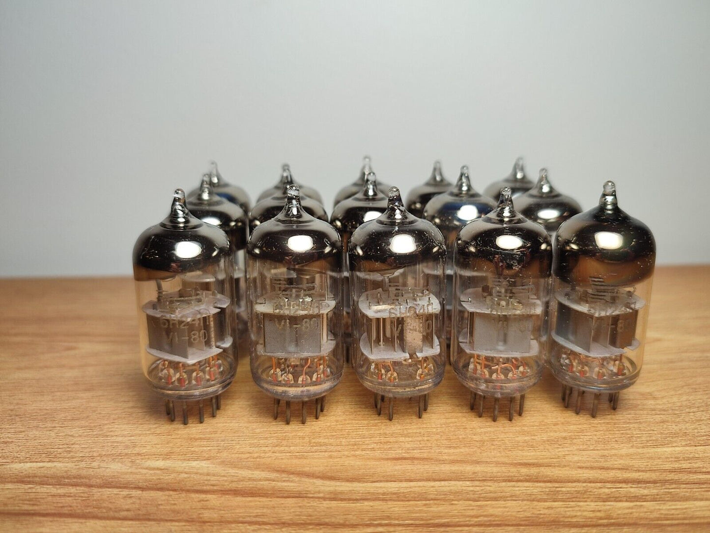 6N24P ( 6Н24П 6FC7 ECC89) Soviet DOUBLE TRIODE tubes NOS lot 15 pcs 1980's