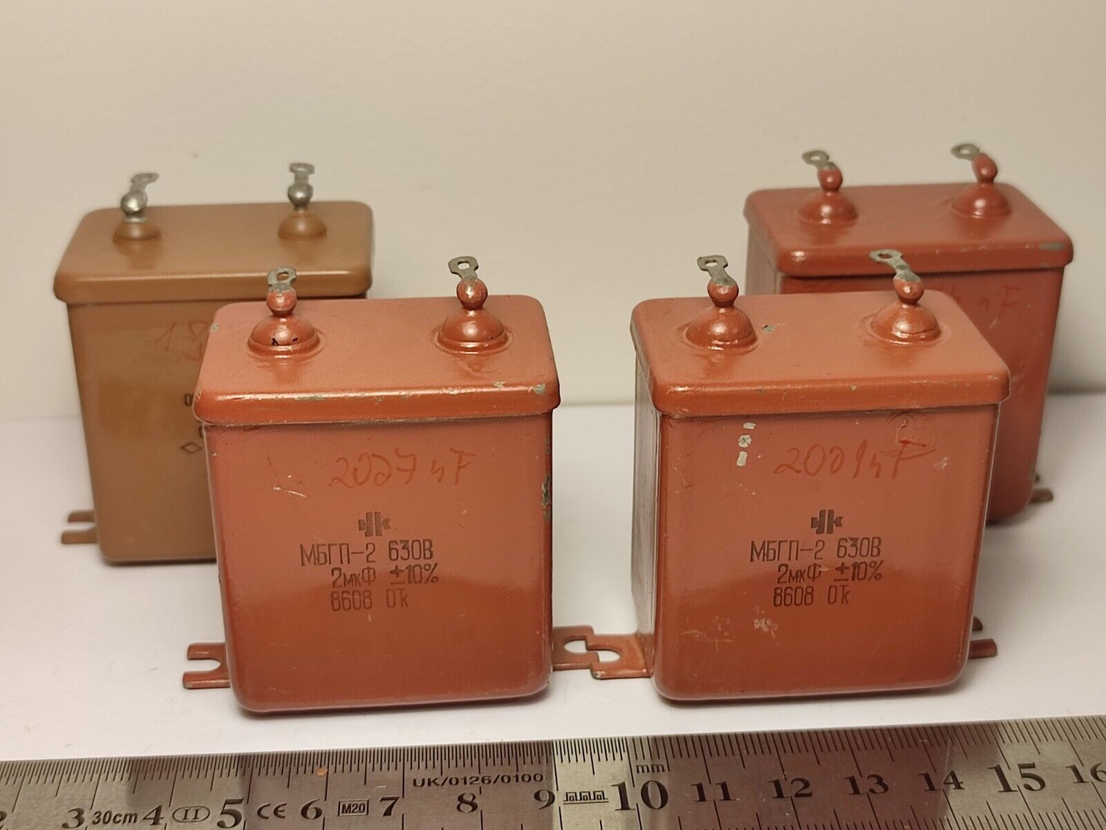 2 X MBGP-2 (МБГП–2) 2uF 630V 10% RUSSIAN AUDIO CAPACITORS PIO Capacitors