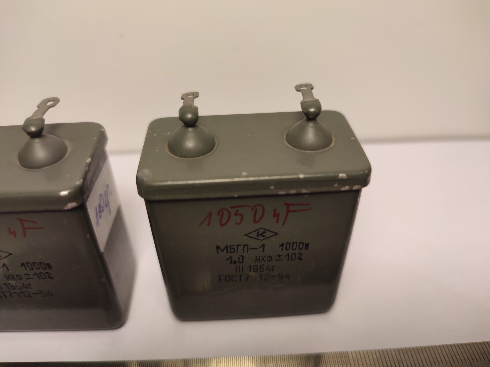 2 Pcs. Lot 1uF 1 mFD 1µF 1000V 1kV PiO (Paper In Oil) Russian Capacitors MBGP