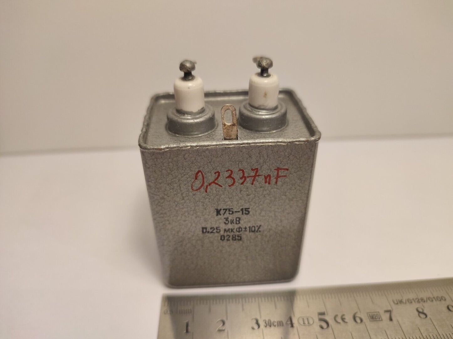 1X Capacitor PKGT-P 0.25uF 3k 3000 V RUSSIAN PAPER IN OIL PIO AUDIO CAPACITOR