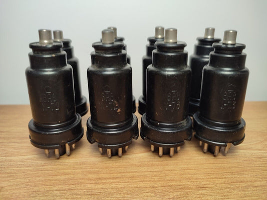 8x 6A8 = 6Q8 Heptode Tube Novosibirsk Soviet USED Tubes Metal