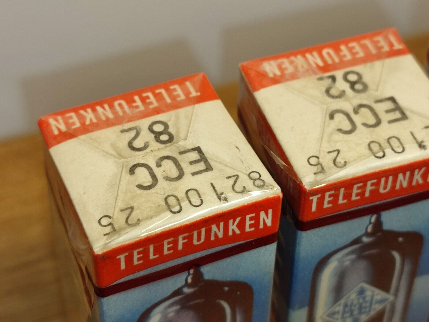 1 Pair Telefunken ECC82 tube SEALED same date NOS original packaging tube