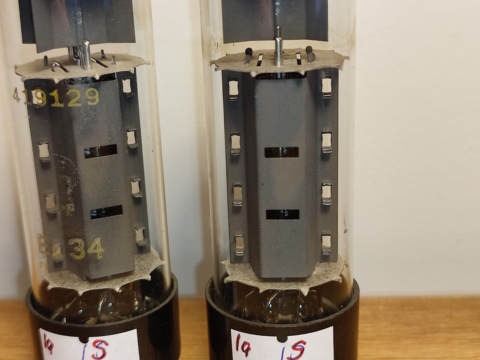 Pair RFT EL34 6CA7 USED Matched Tubes Tested with L1-3 tester (only one pair)