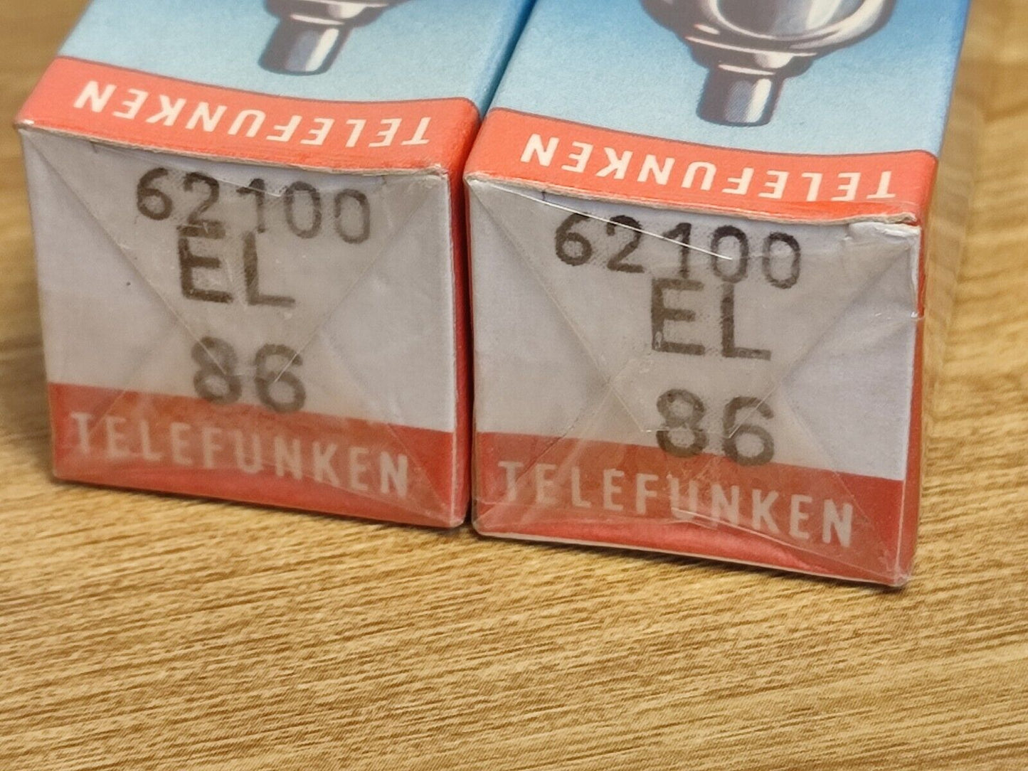 Pair TELEFUNKEN EL 86 SEALED VALVE ( 2 pcs lot) NOS / NEW EL86 TF