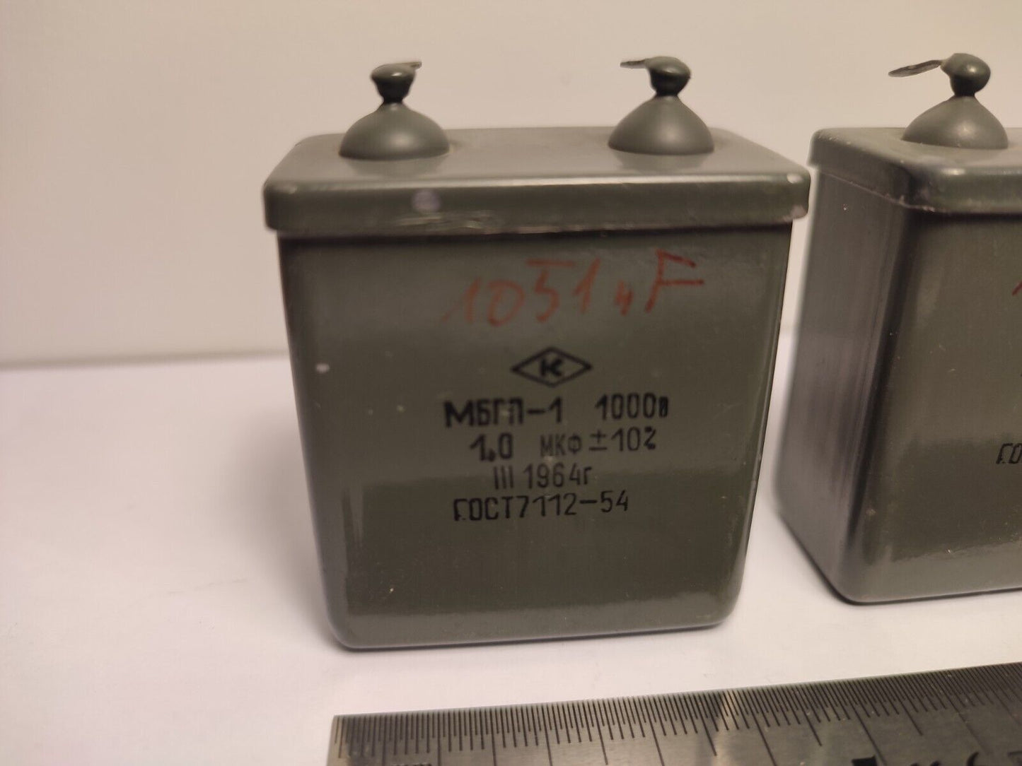 2 Pcs. Lot 1uF 1 mFD 1µF 1000V 1kV PiO (Paper In Oil) Russian Capacitors MBGP