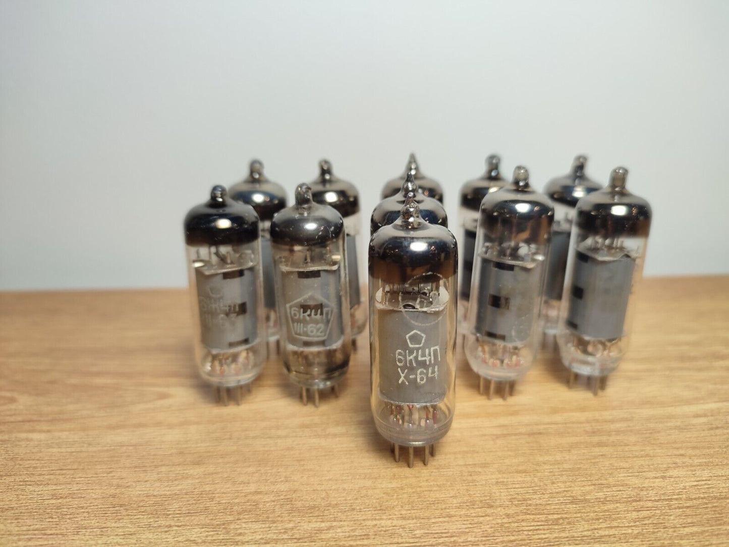 11pcs 6K4P (6BA6, EF93, 5376, 6К4П) HF PENTODE TUBES / NEW 60's  NOS