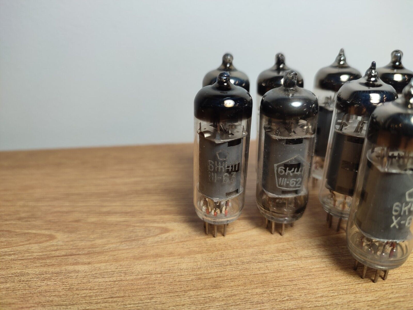 11pcs 6K4P (6BA6, EF93, 5376, 6К4П) HF PENTODE TUBES / NEW 60's  NOS