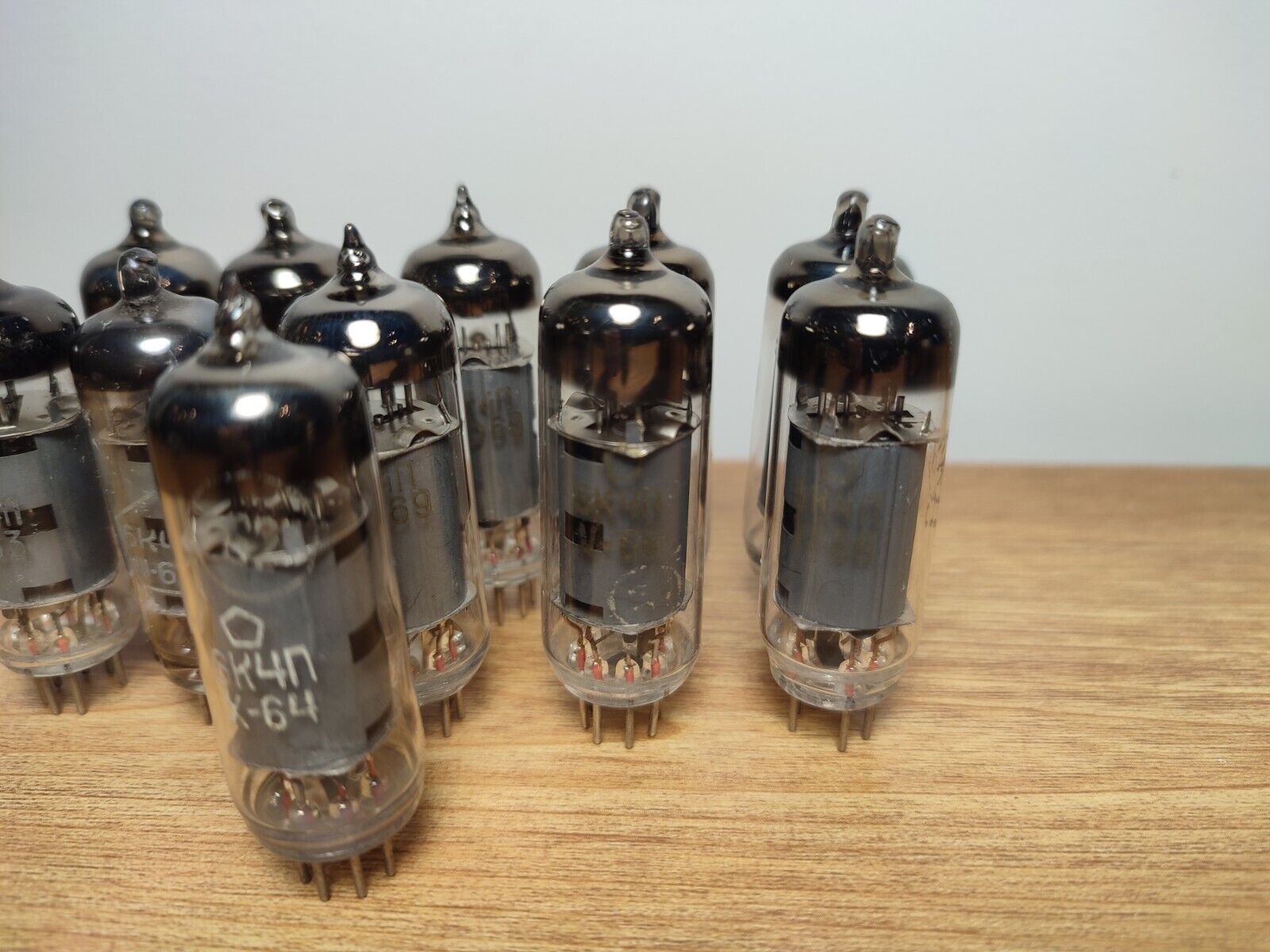 11pcs 6K4P (6BA6, EF93, 5376, 6К4П) HF PENTODE TUBES / NEW 60's  NOS