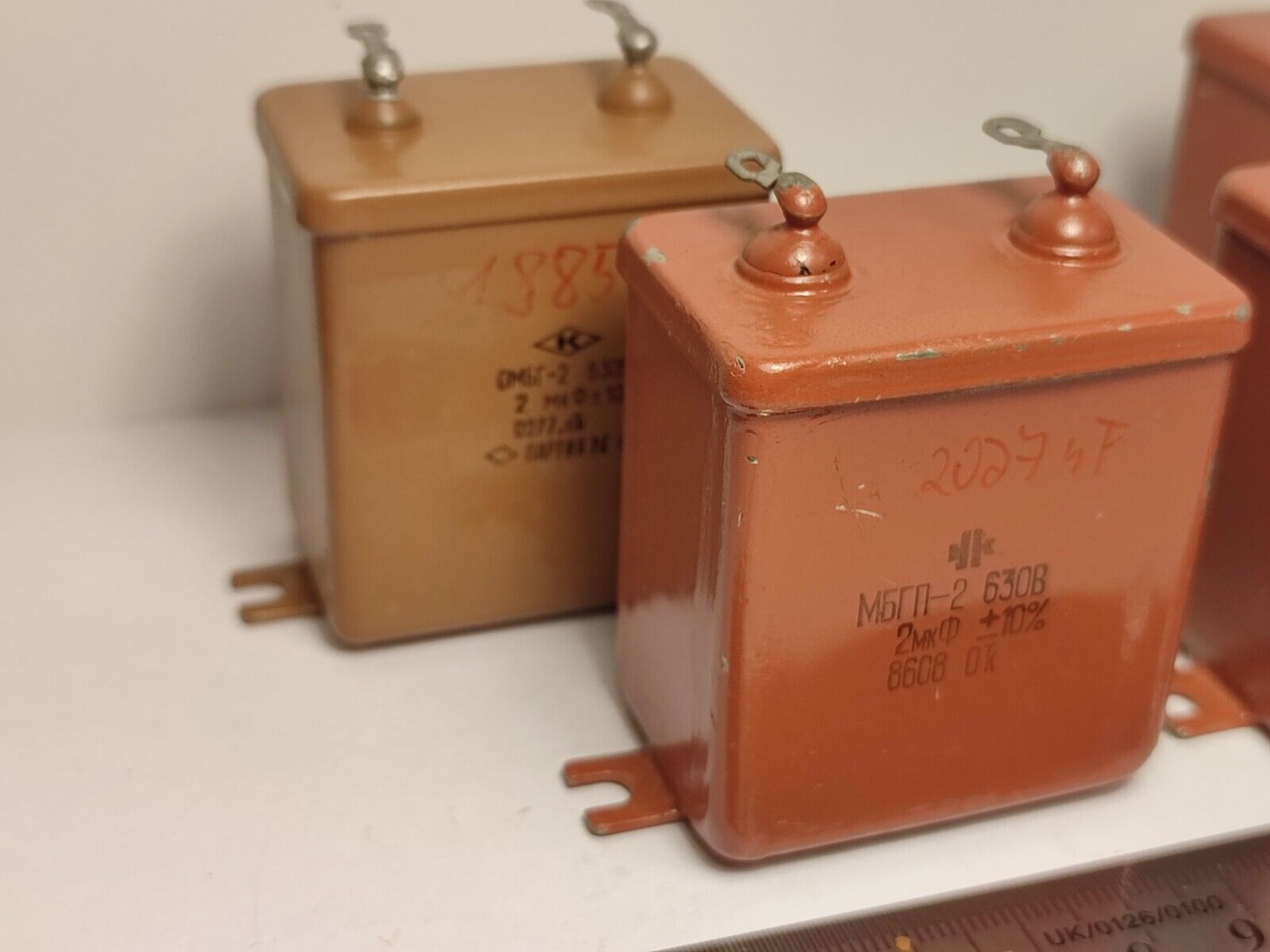 2 X MBGP-2 (МБГП–2) 2uF 630V 10% RUSSIAN AUDIO CAPACITORS PIO Capacitors