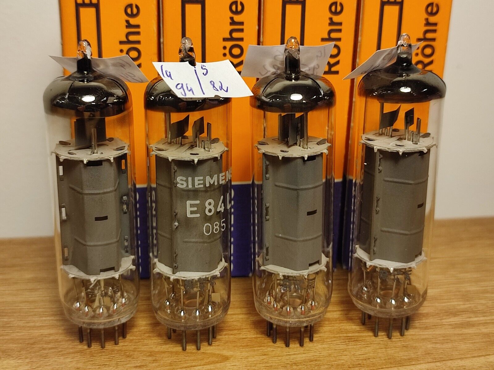 Quad E84L 7320 Platinum Siemens & Halske NOS NIB EL84 6BQ5