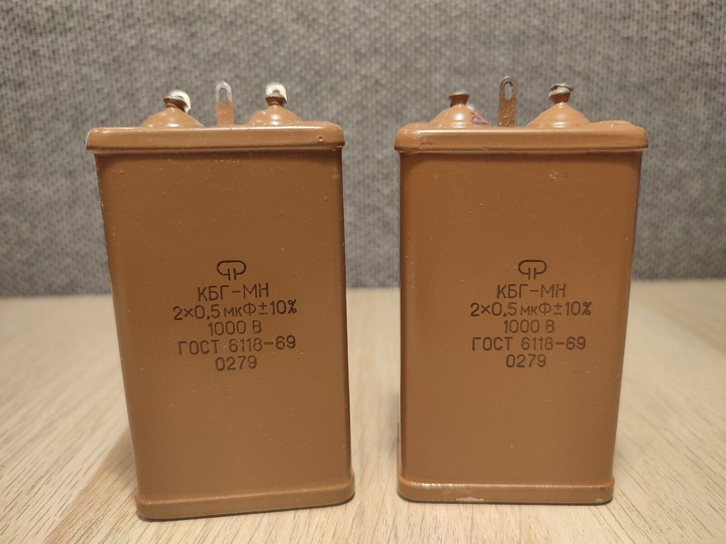 2 pcs 0.5uF 0,5uF x2 1000V PIO paper in Oil Capacitors Audio KBG-MN USSR