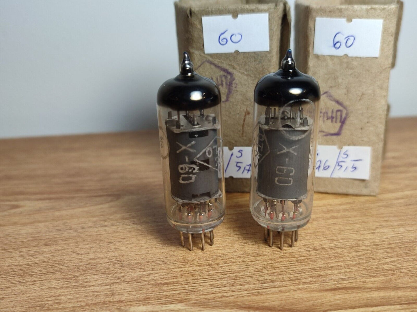 Pair 6J4P = 6Ж4П/6ZH4P 6Z4P 6AU6 EF94 754 Pentode Soviet Tube 1960's NOS NIB