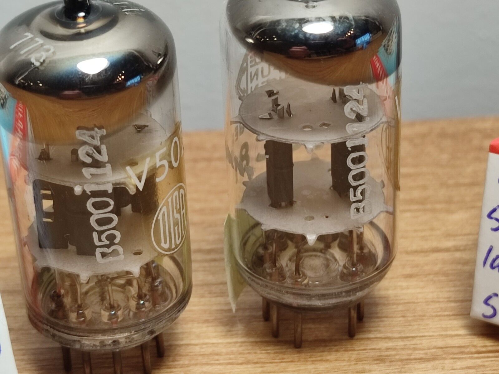 Pair ECC81 TELEFUNKEN ( 12AT7 6201  E81CC ) 30° Degree O-Getter  NOS / NEW tubes