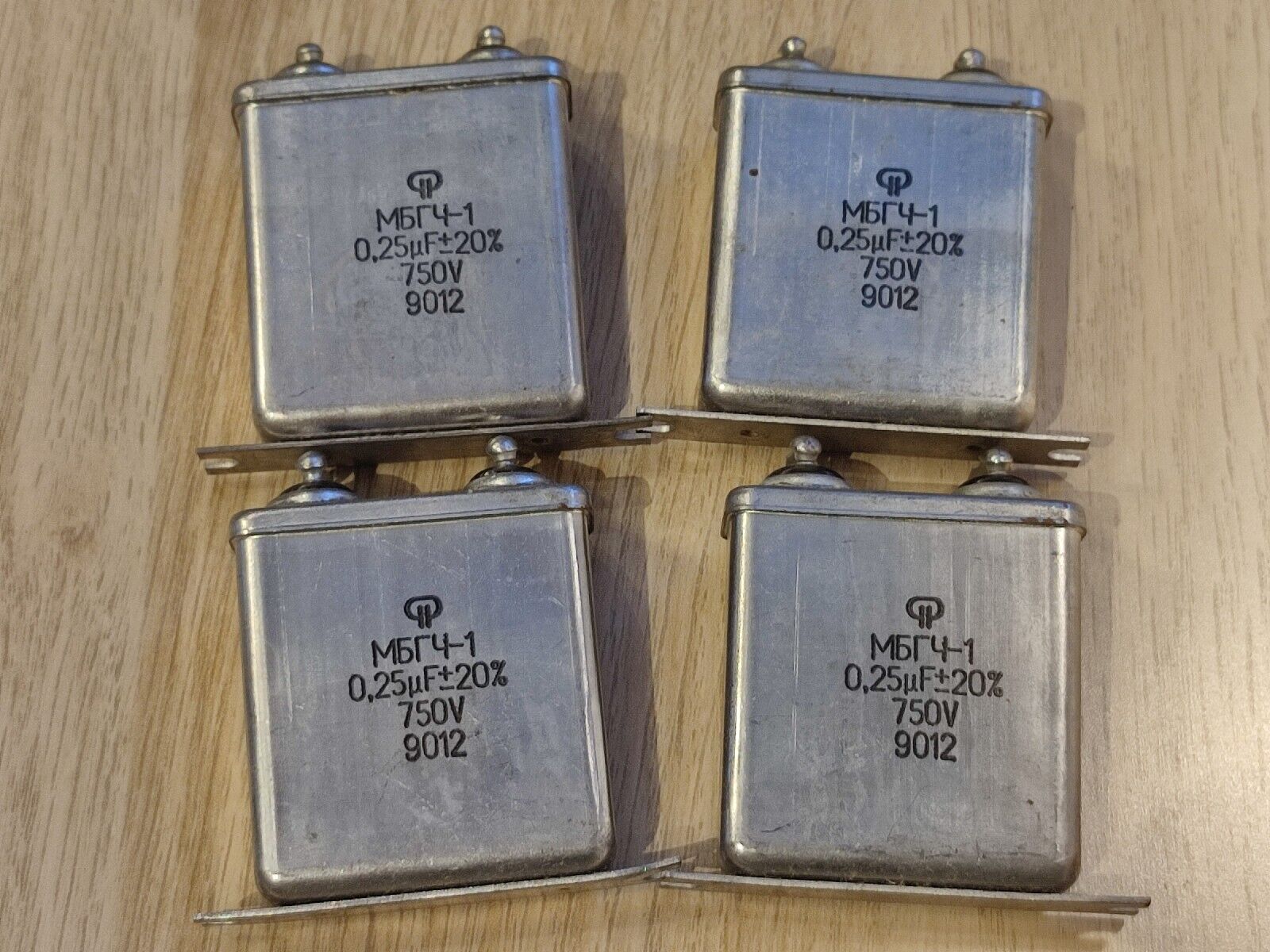 10x MBGCH-1  0.25uF 0,25uF 750V PAPER IN OIL Pair PiO Capacitors МБГЧ