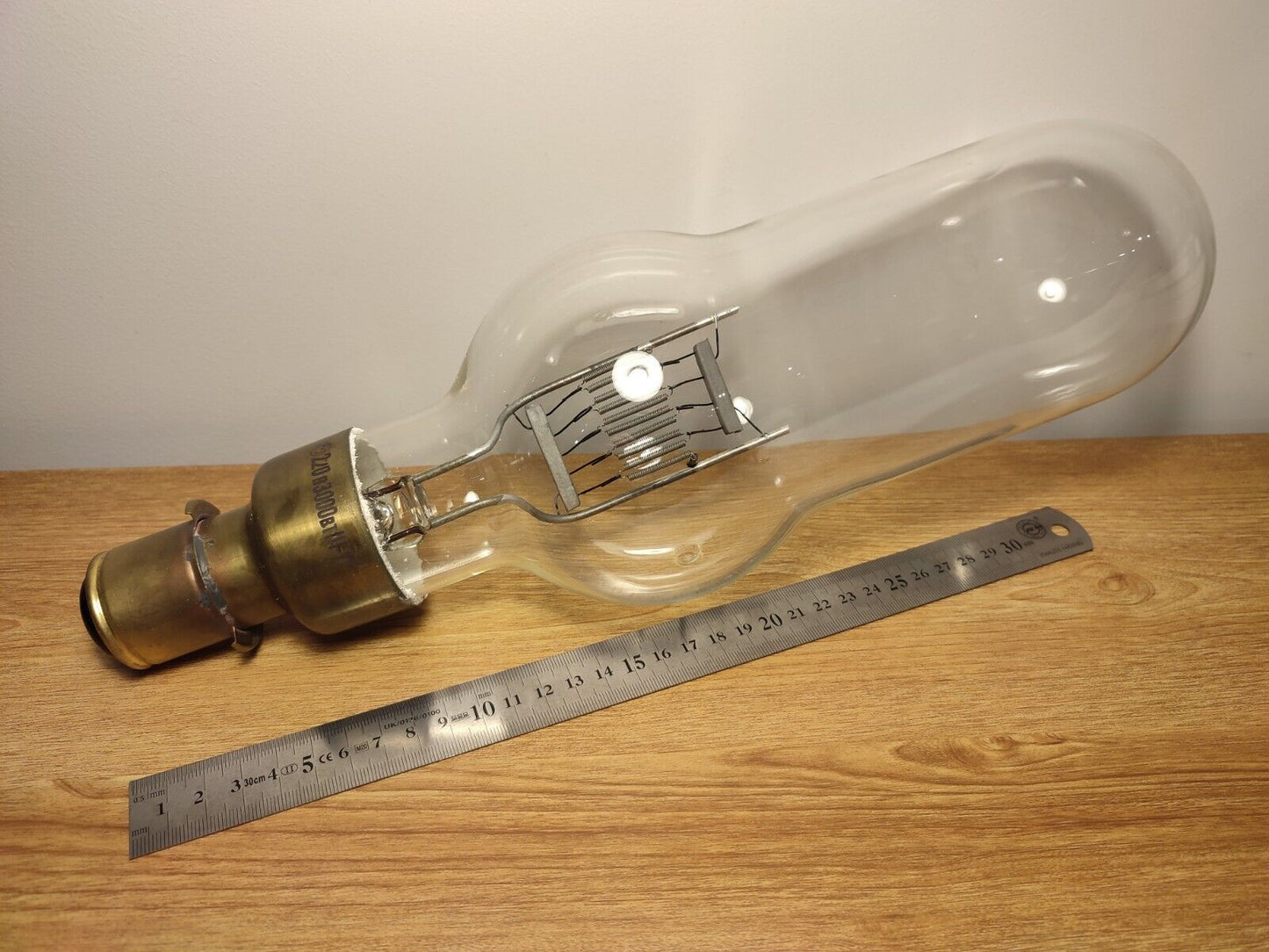 Huge Incandescent Light Filament Bulb Vintage 220V 3000W 1977 MELZ Soviet Ussr