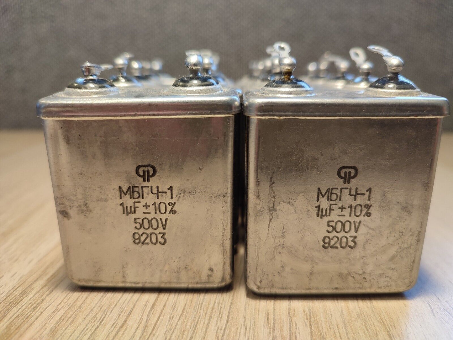 Lot of 2pc MBGCH-1 1uF 500V МБГЧ-1 Paper in OIL PIO Audio Capacitors NOS