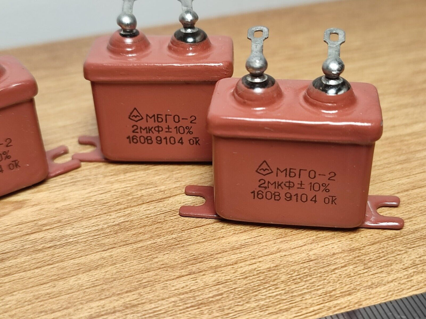 4 pcs 2uF 160V 10% MBGO-2 PIO Paper in Oil Capacitors USSR NOS