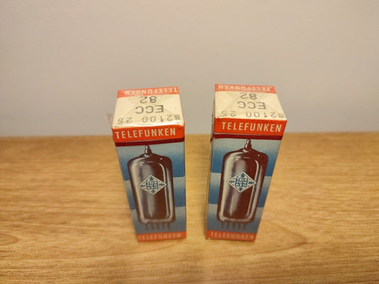 1 Pair Telefunken ECC82 tube SEALED same date NOS original packaging tube