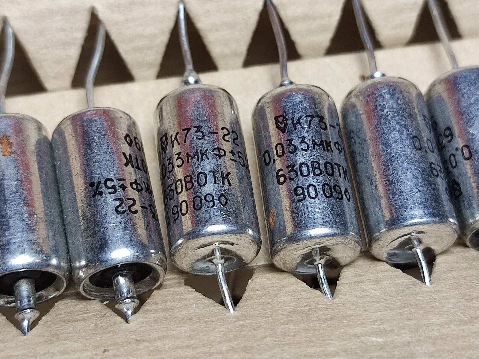 10 pcs 0.033uF 630V 10% K73-22 Military Russian Hybrid PETP Capacitors USSR K73