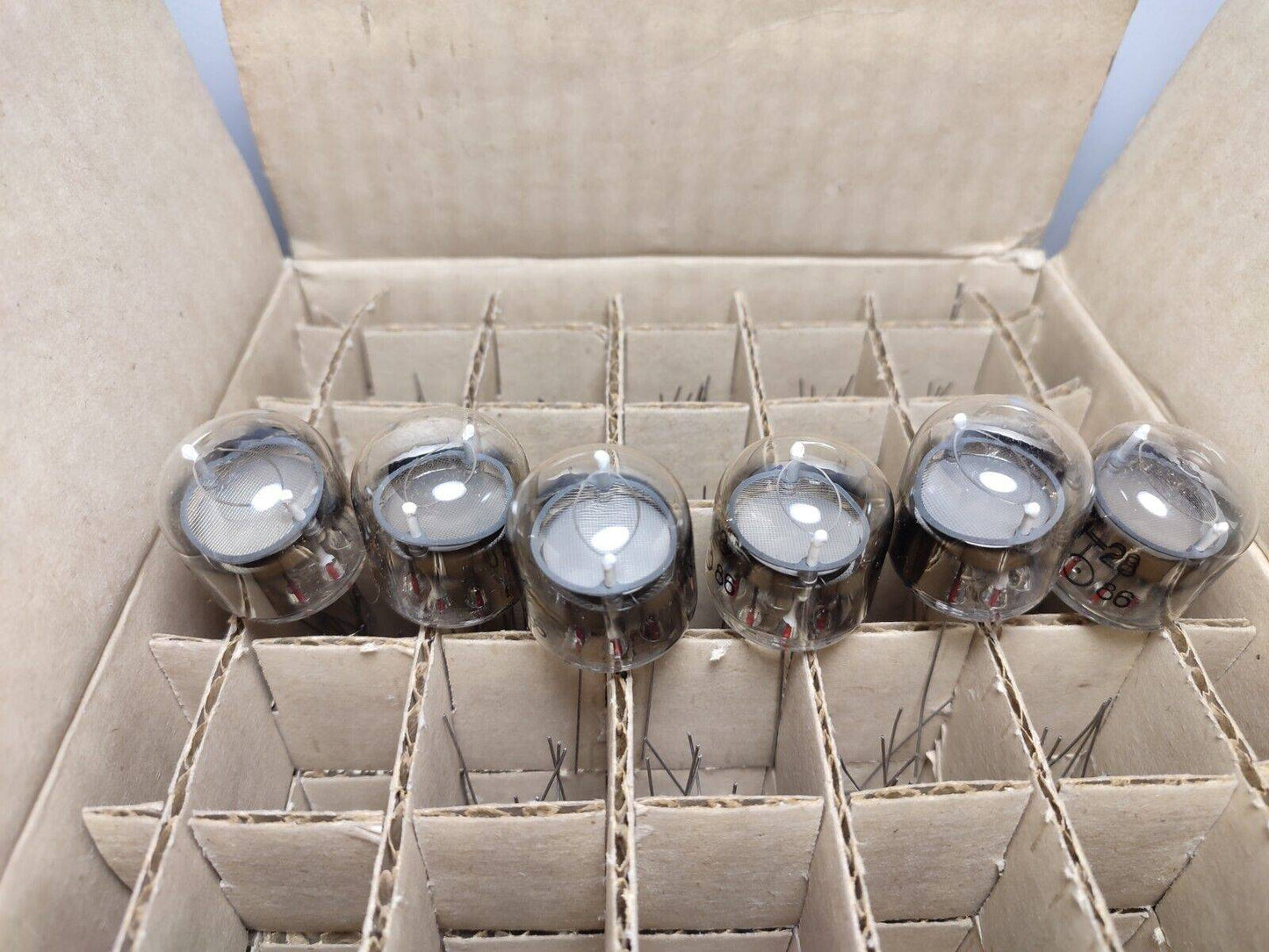 6 pcs IN-28 (ИН-28) SOVIET NIXIE MAGIC CAT EYE TUBES / NEVER USED NOS Tubes