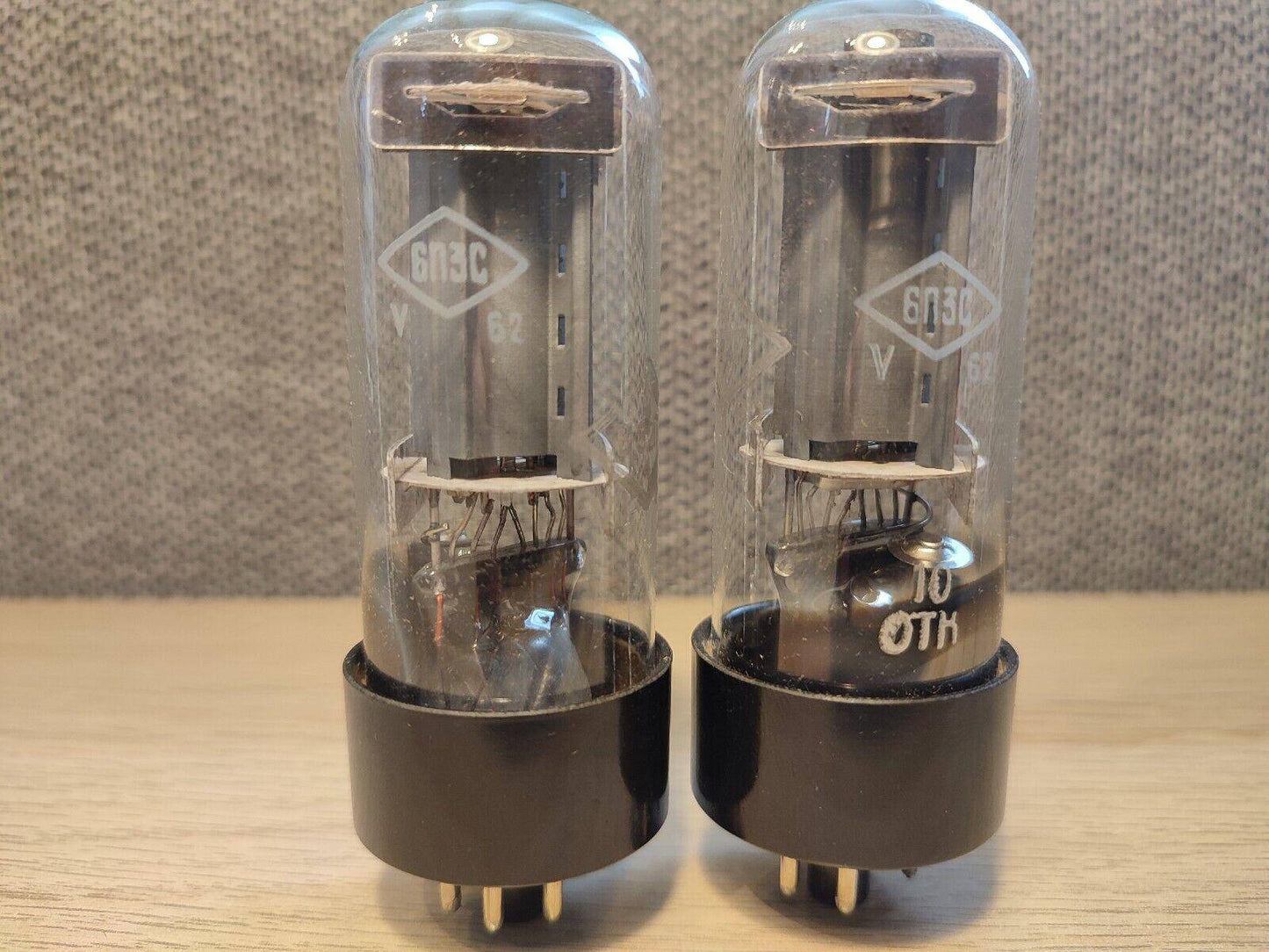 2x 6P3S = 6L6 6L6GT 6L6GC 5881 Tetrode Tube Foton MATCHED PAIR Russian 1960s NOS - Vintage Radio Parts Store