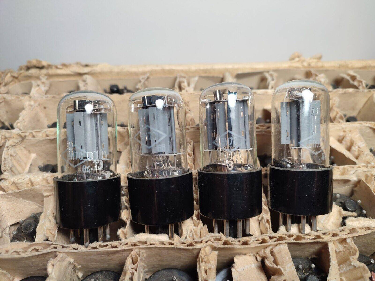 4x 6N7S = 6N7GT Double Triode Tube FOTON Soviet Russian 60's NEW  NOS - Vintage Radio Parts Store