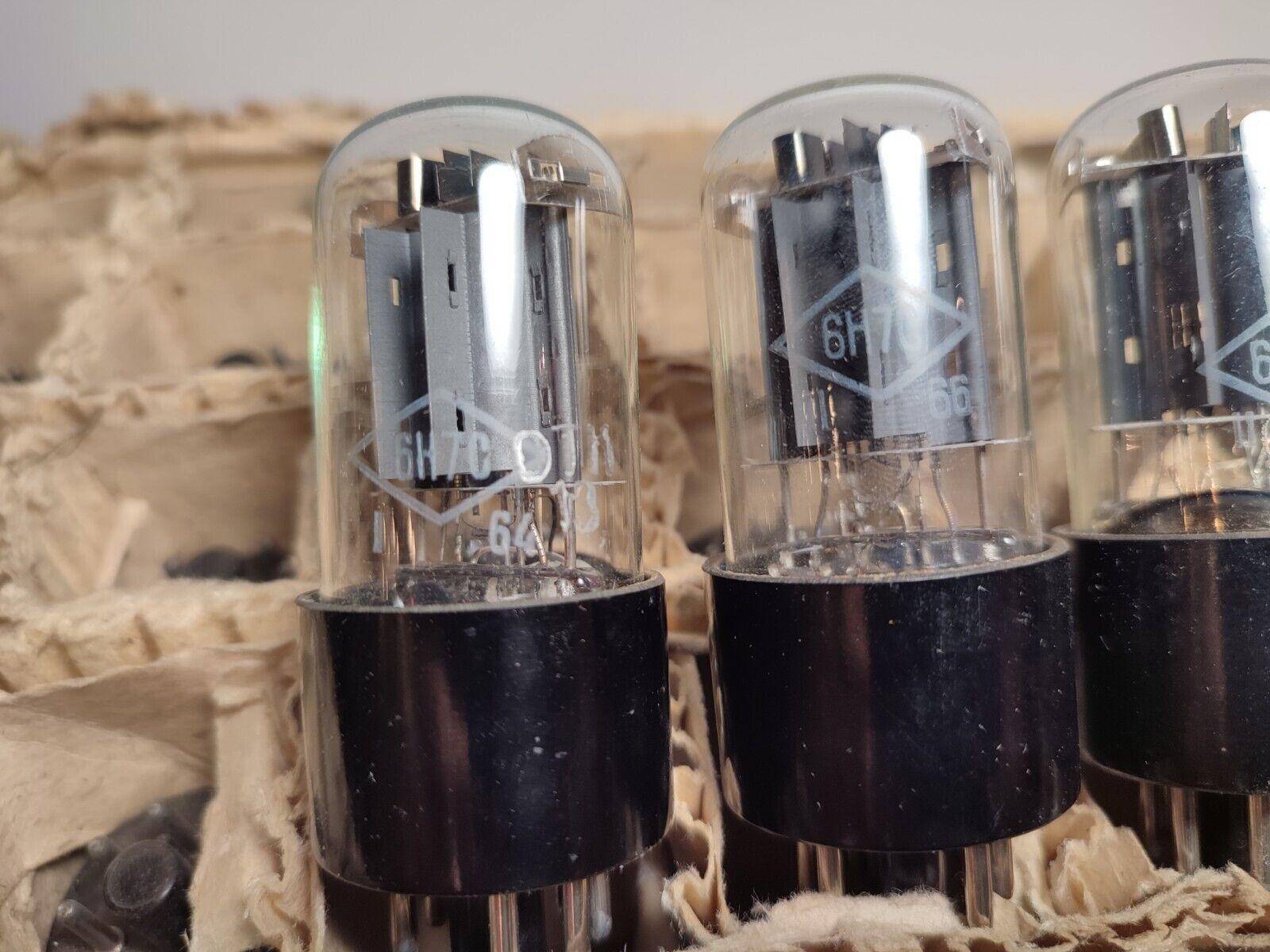 4x 6N7S = 6N7GT Double Triode Tube FOTON Soviet Russian 60's NEW  NOS - Vintage Radio Parts Store