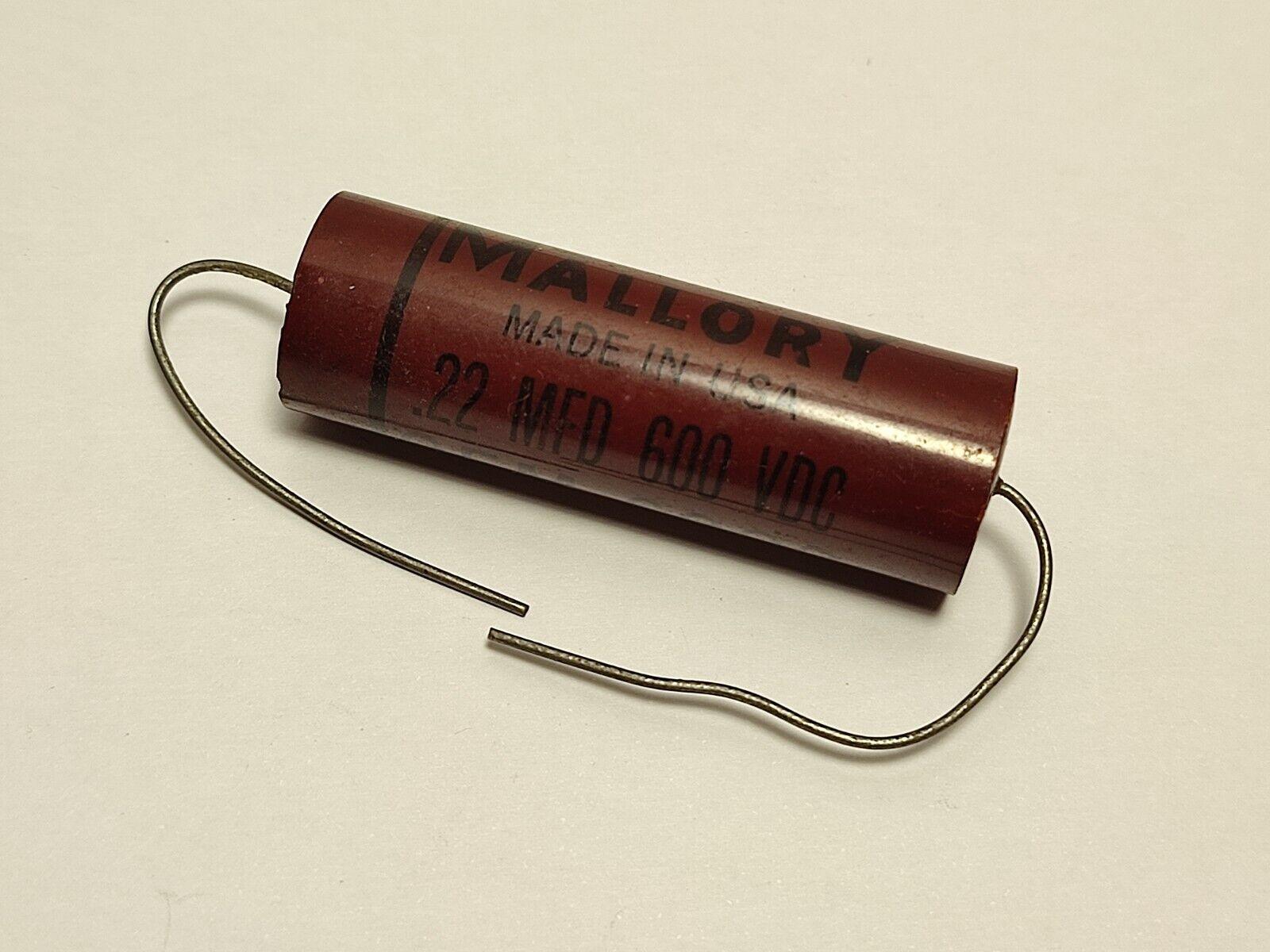 NOS MALLORY Capacitor 0.22MFD .22uf 10% 600v GEM-6022 - Vintage Radio Parts Store