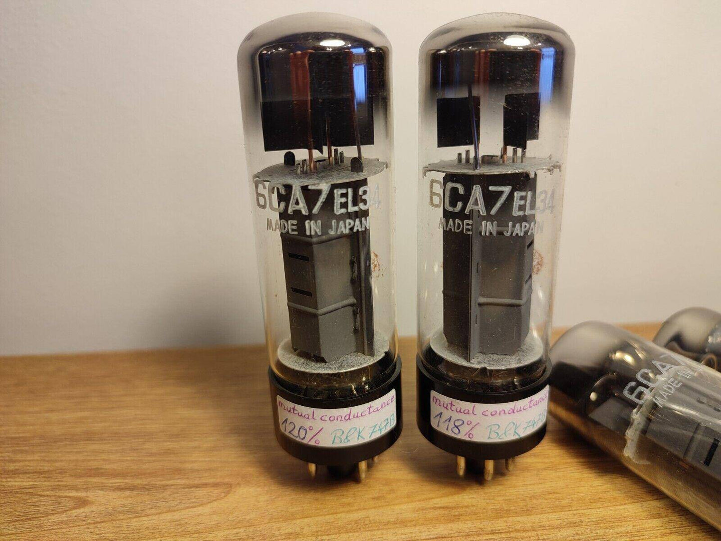 (2) EL34 6CA7 Matsushita pair JAPAN Audio output vacuum tube valve HiFi - Vintage Radio Parts Store