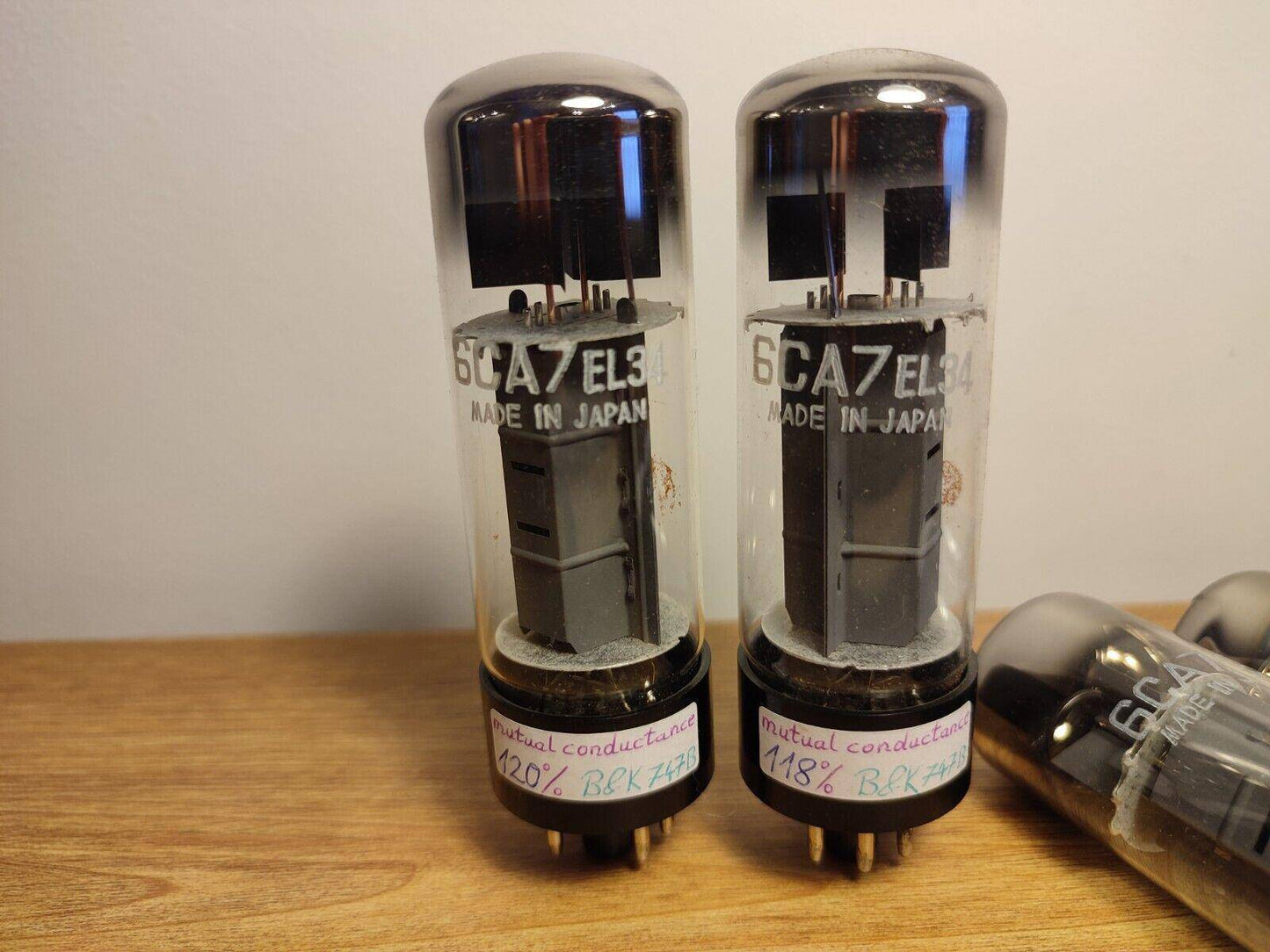 (2) EL34 6CA7 Matsushita pair JAPAN Audio output vacuum tube valve HiFi - Vintage Radio Parts Store