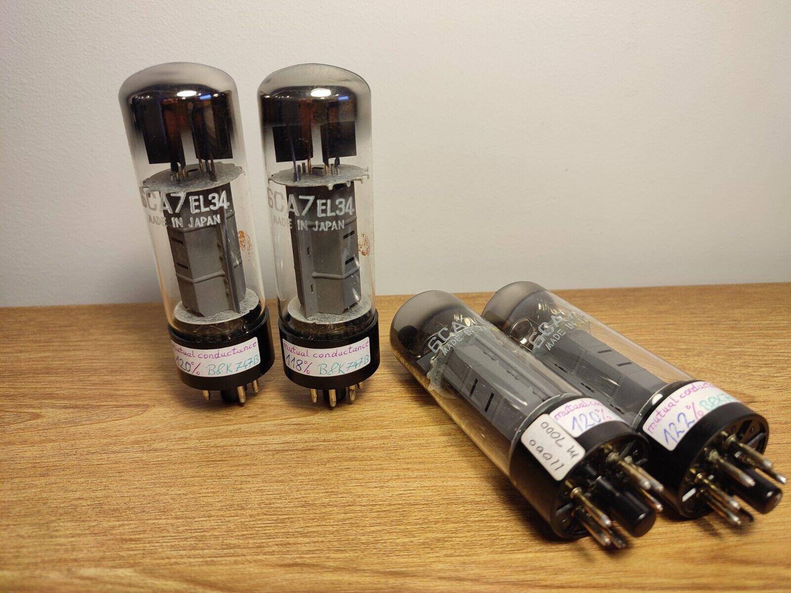 (2) EL34 6CA7 Matsushita pair JAPAN Audio output vacuum tube valve HiFi - Vintage Radio Parts Store