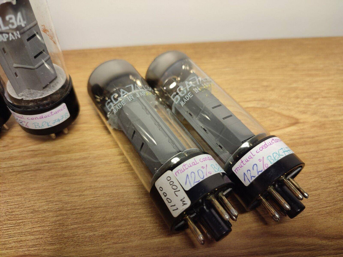 (2) EL34 6CA7 Matsushita pair JAPAN Audio output vacuum tube valve HiFi - Vintage Radio Parts Store