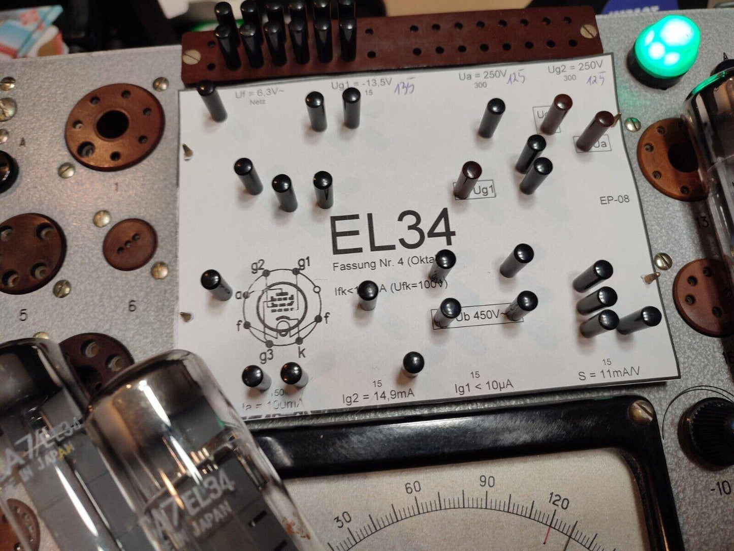 (2) EL34 6CA7 Matsushita pair JAPAN Audio output vacuum tube valve HiFi - Vintage Radio Parts Store