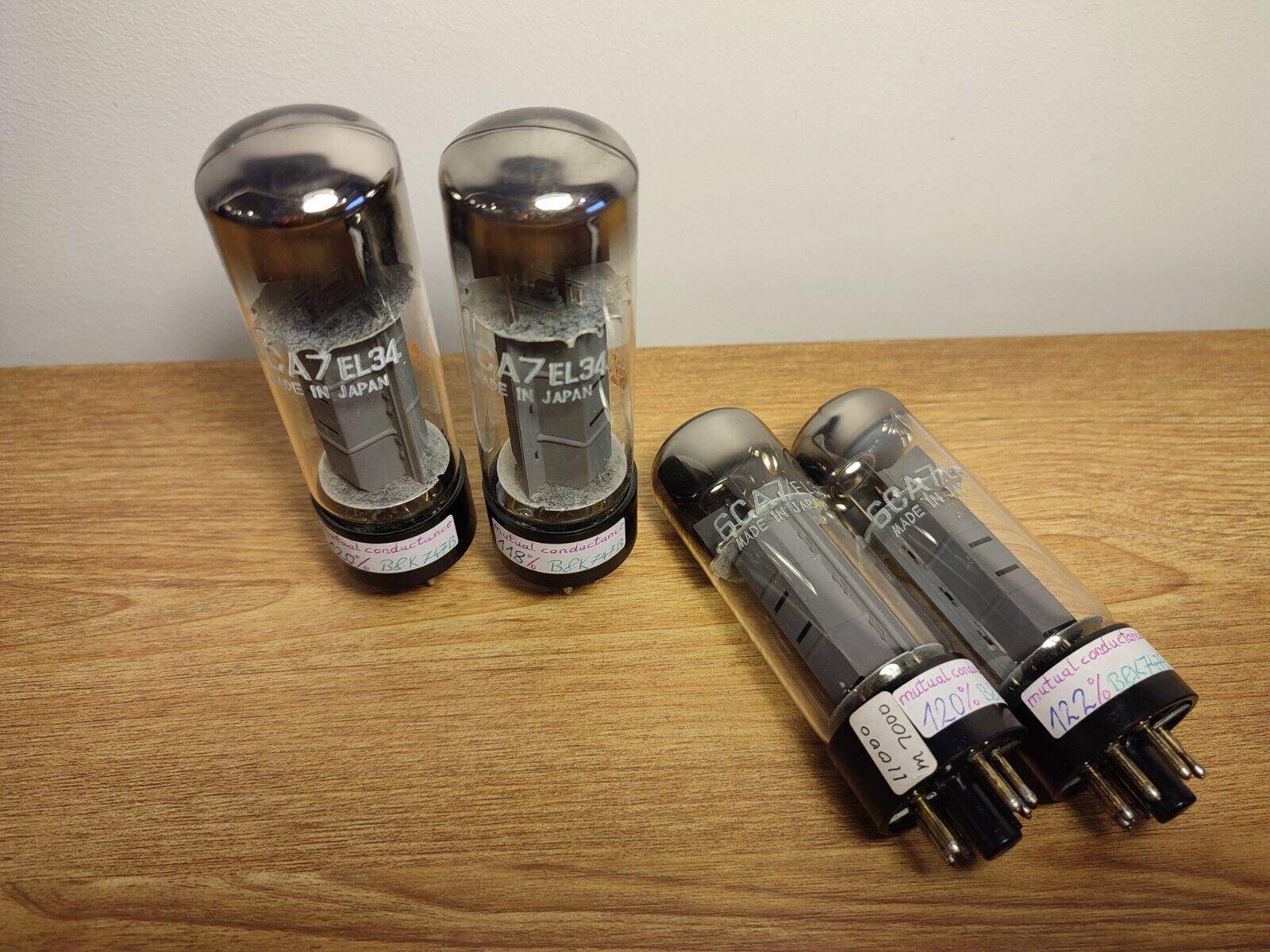 (2) EL34 6CA7 Matsushita pair JAPAN Audio output vacuum tube valve HiFi - Vintage Radio Parts Store