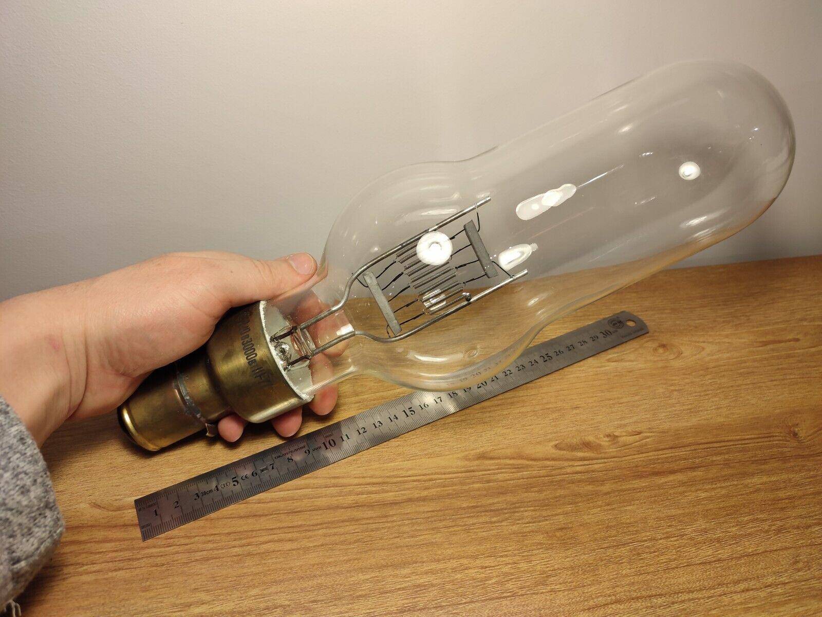 Huge Incandescent Light Filament Bulb Vintage 220V 3000W 1977 MELZ Soviet Ussr - Vintage Radio Parts Store