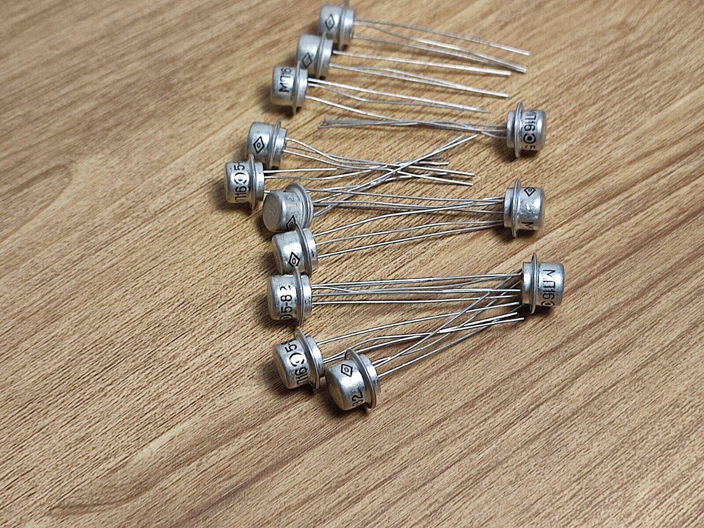 12pcs MP16 ~2N1354 Germanium P-N-P transistor, 15W, 20MA USSR Soviet NOS - Vintage Radio Parts Store