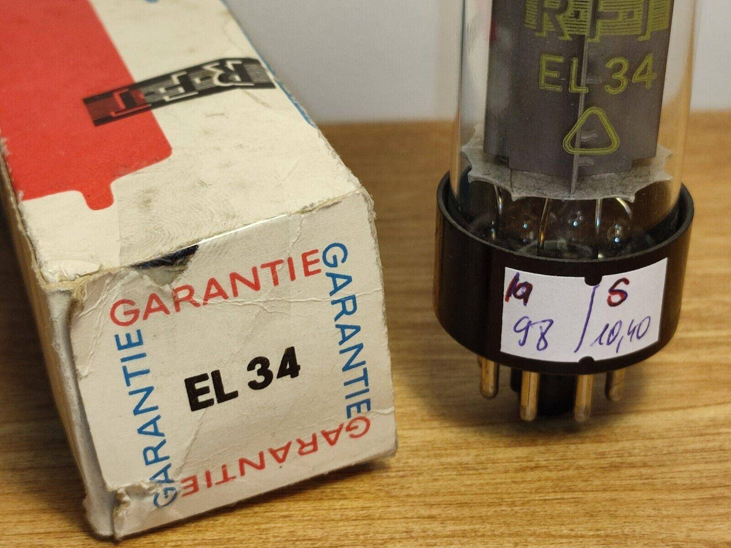 1x NOS EL34 6CA7 RFT tube with original box TESTED - Vintage Radio Parts Store