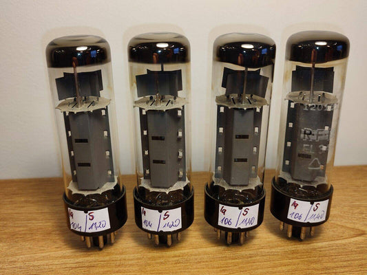 4 x Tube RFT EL34 6CA7 USED Matched Quad NO LABELS ( one tubes getter bent) - Vintage Radio Parts Store