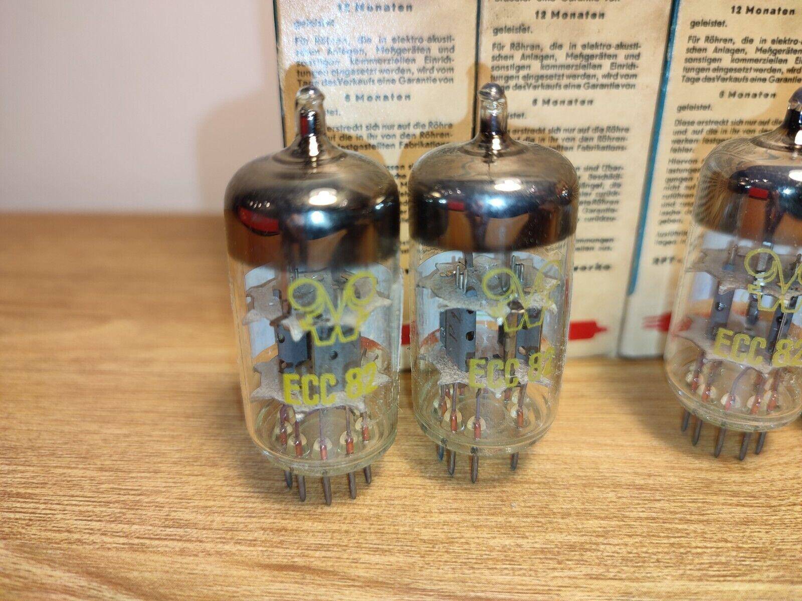 PAIR ECCC82 /12AU7 NEW OLD STOCK FROM RFT, MATCHED AND BALANCED NOS/ NIB - Vintage Radio Parts Store