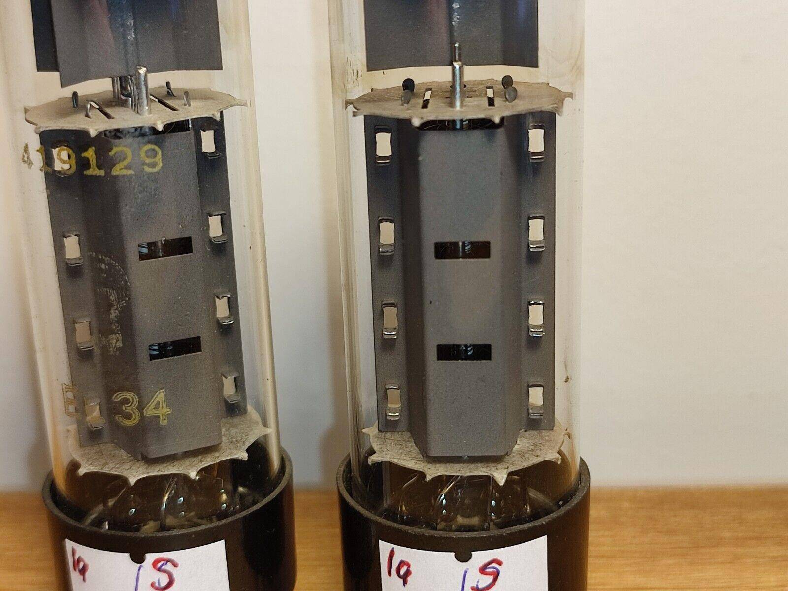 Pair RFT EL34 6CA7 USED Matched Tubes Tested with L1-3 tester (only one pair) - Vintage Radio Parts Store